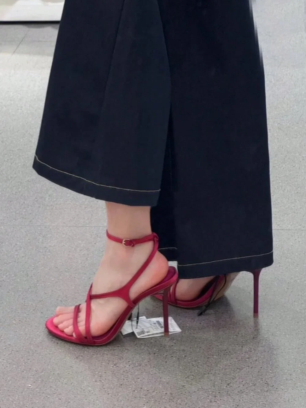 Hot Pink Casual Women's Plain Slingback Heels